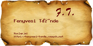 Fenyvesi Tünde névjegykártya